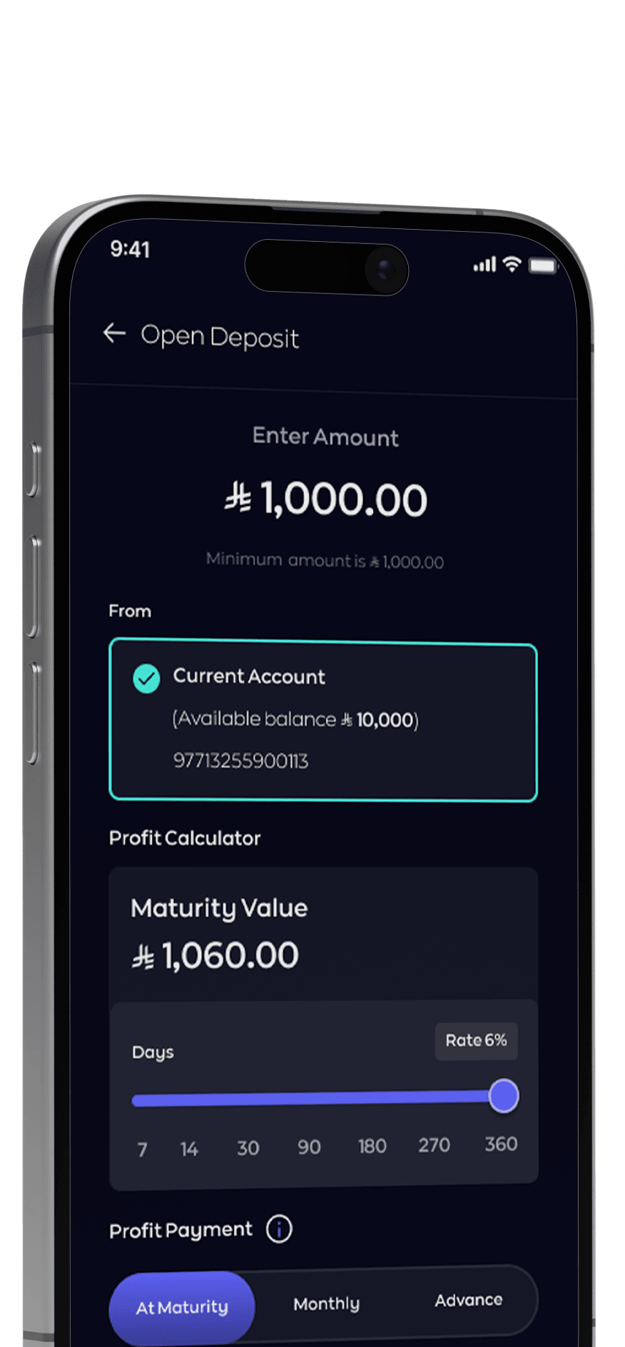 Phone showing Vision Bank AI Assistant
